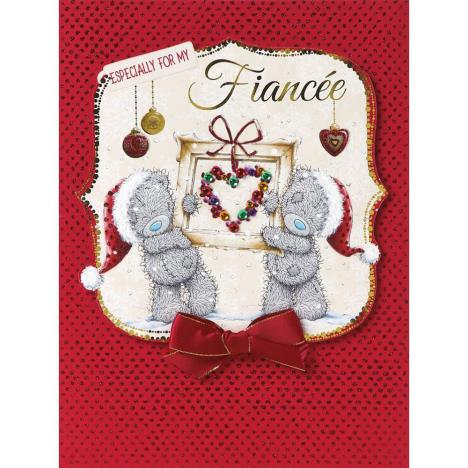 Fiancee Me to You Bear Handmade Boxed Christmas Card Extra Image 1